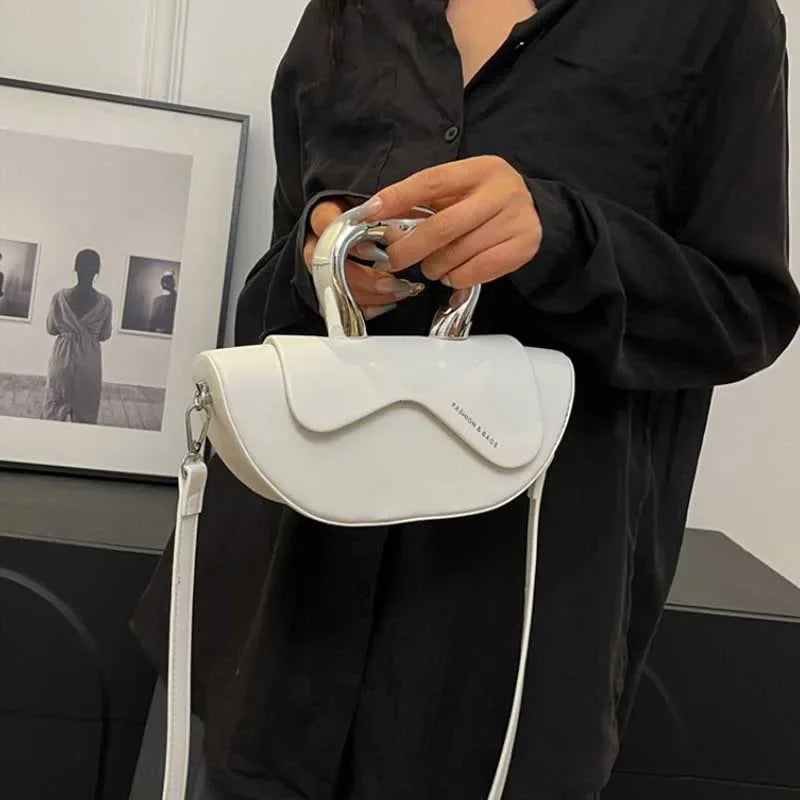 Women's Fashion Sewing Solid Thread Soft Shoulder Bags 2025 High Quality Bags Hasp Interior Compartment Pu Women's Handbag