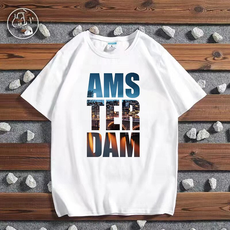 Women Fashion City Printed T-shirt Paris London New York Tokyo Graphic T Shirts Y2k T-shirts