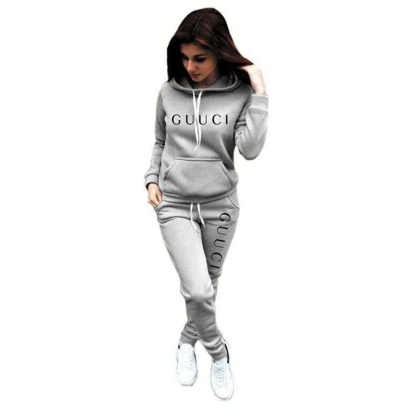 Women Fashion Tracksuit Hoodies and Sweatpants High Quality Ladies Daily Casual Sports Jogging Suit Hooded Outfits