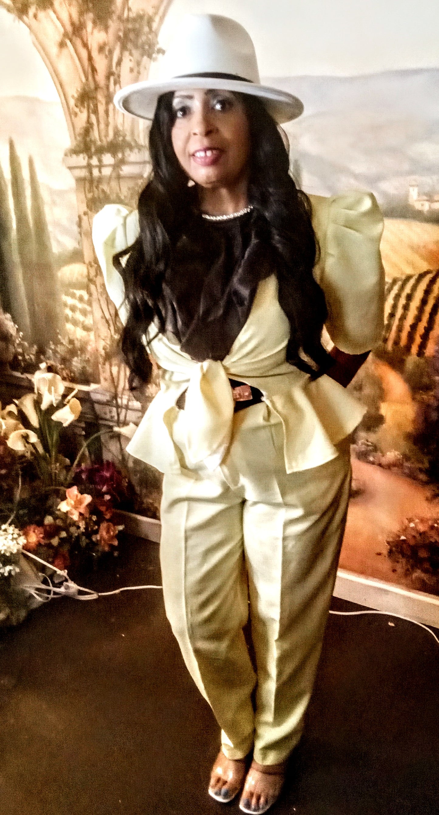 Women elegant two piece pants set