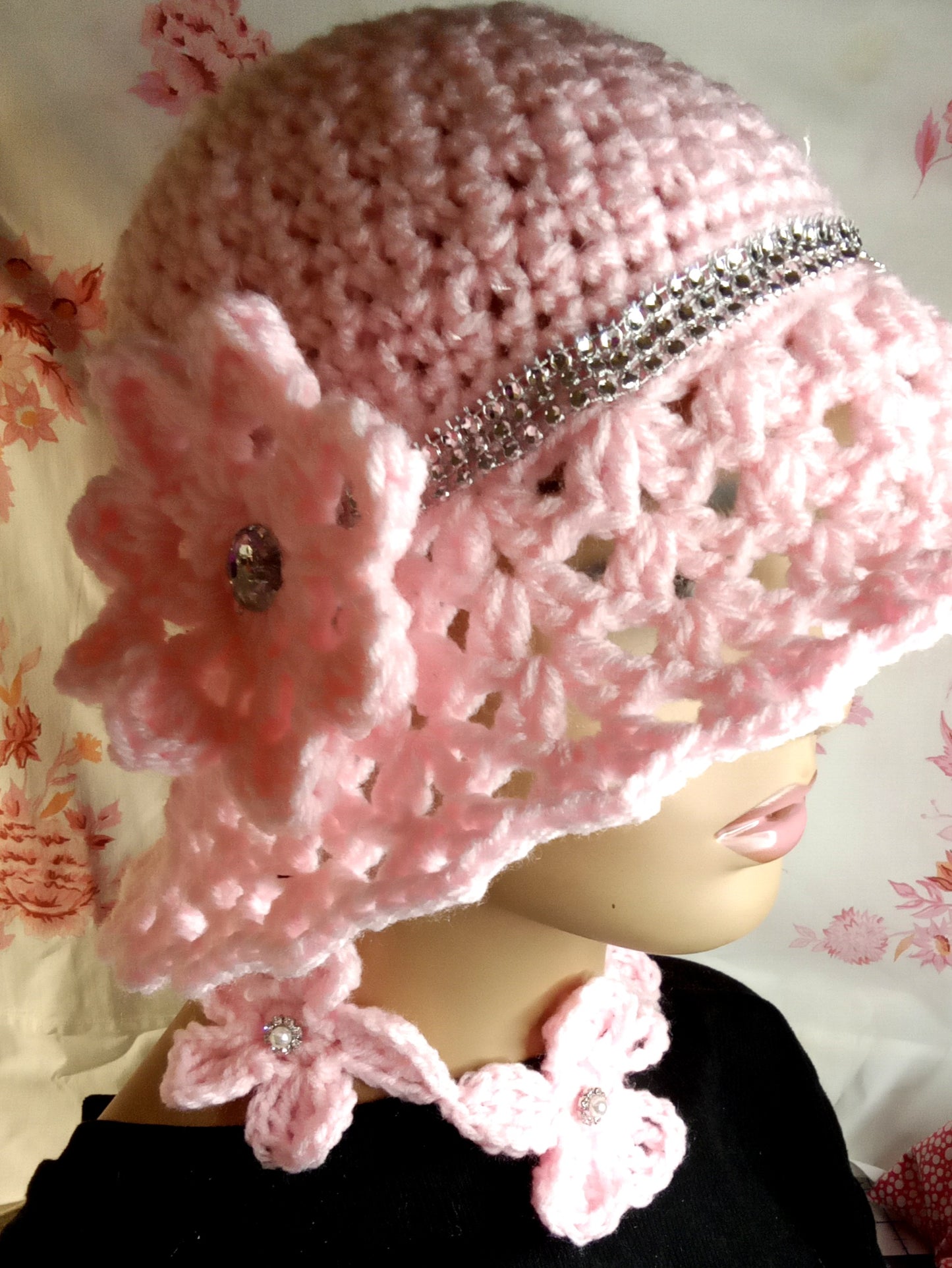 Spring Sunflower Hats With a flower choker necklace.