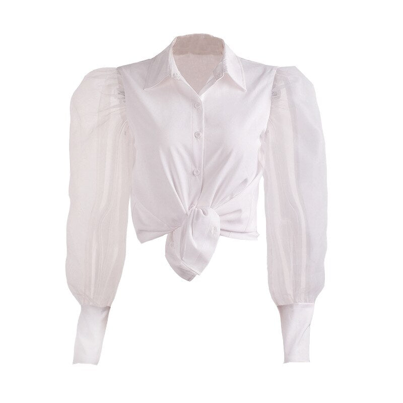 Women Elegant Puff Long Sleeve Blouse