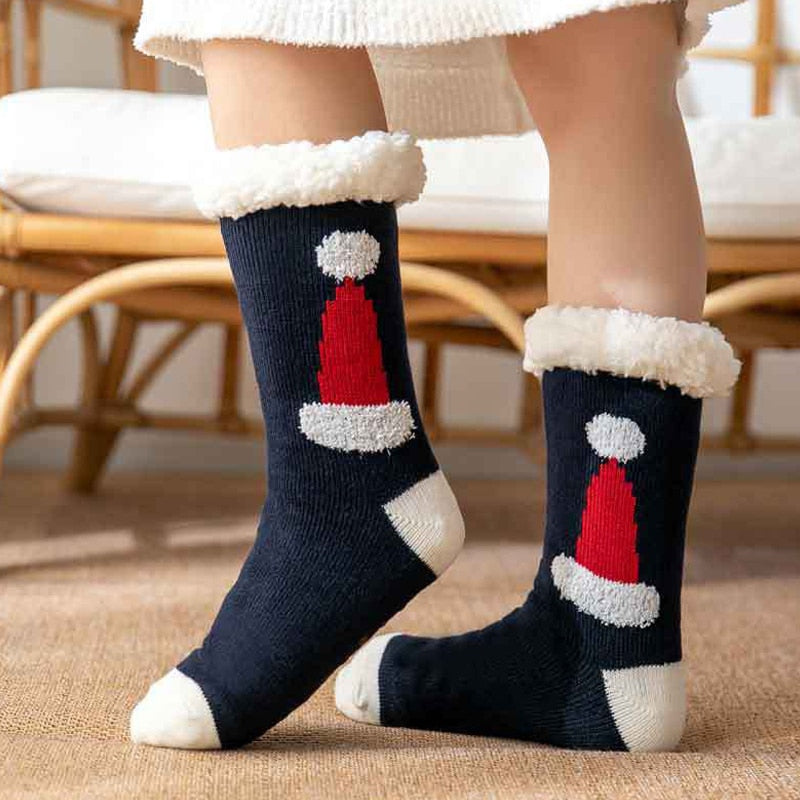 Women New Cute Cotton Thick Warm Winter Christmas Socks
