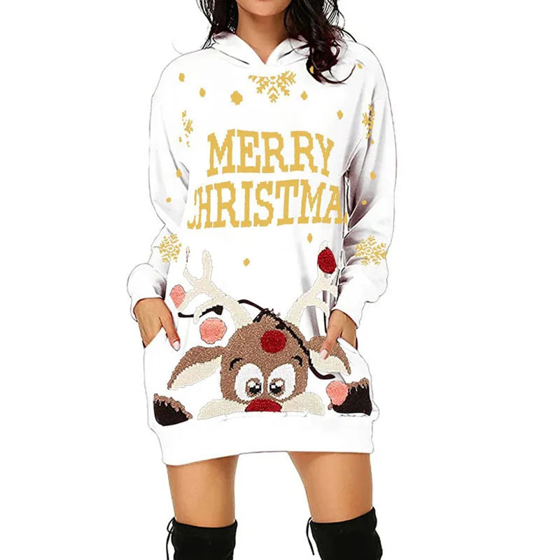 Women Christmas Print Short Sleeve V-neck Tops Xmas wear
