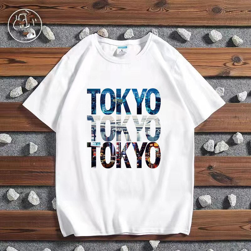 Women Fashion City Printed T-shirt Paris London New York Tokyo Graphic T Shirts Y2k T-shirts