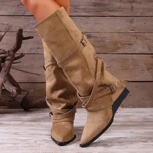 Women's Winter New Luxury Suede Pointed Toe Dress Boots