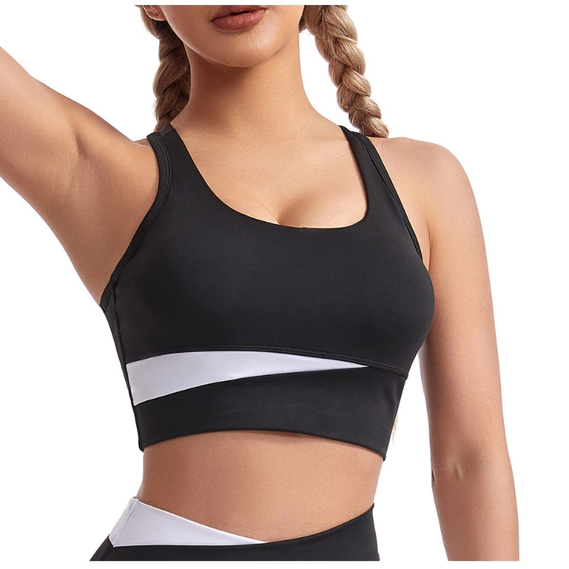 Women New Yoga Shockproof Sports Bra Without Steel Ring