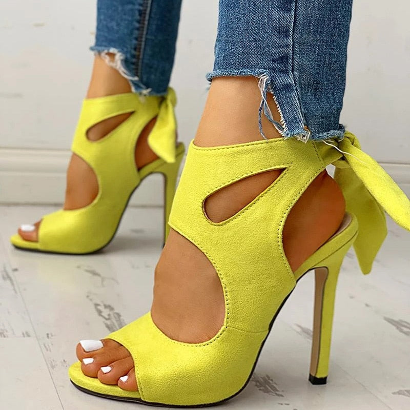 Women Ankle Strap Peep Toe High Heels Sandals