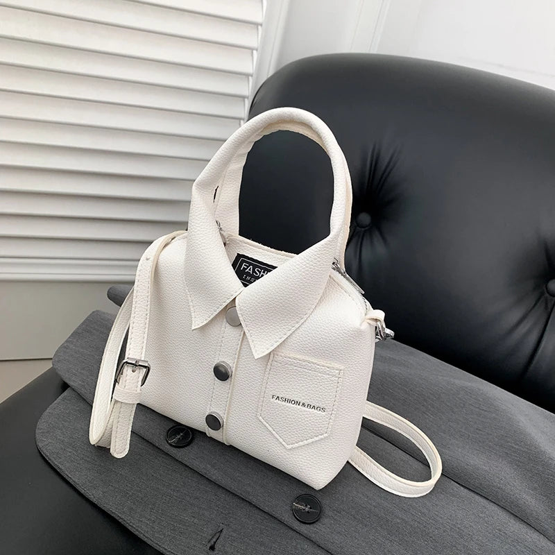 Women PU Square Compact Shoulder and Crossbody Bags Zipper Unique Design High Quality Handbags Style Bolso