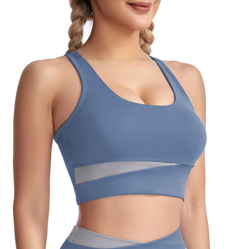 Women New Yoga Shockproof Sports Bra Without Steel Ring