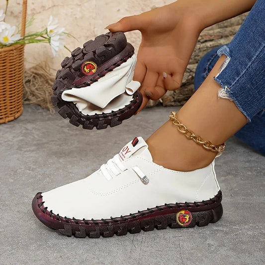 Women New Soft-soled Roman Sneakers Breathable Retro Stitching Muffin Bottom Plus Size Women Shoes
