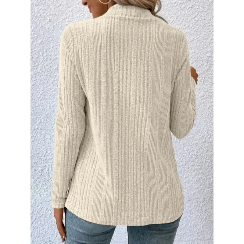 2025 Women's New Autumn/Winter Cardigan Tops Solid Color Casual Fashionable Loose Long Sleeve Knitted Sweater Jacket