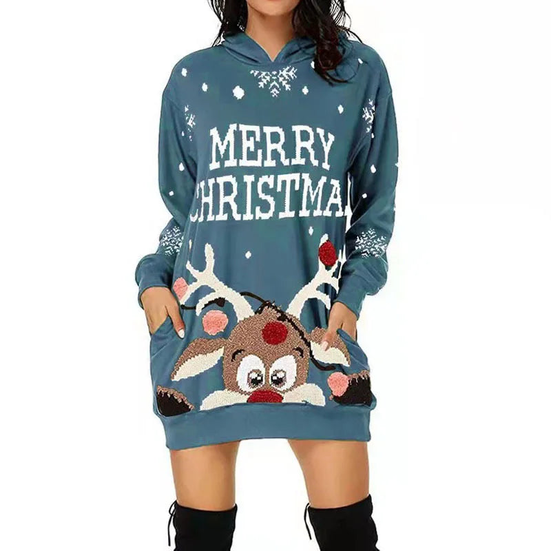 Women Christmas Print Short Sleeve V-neck Tops Xmas wear