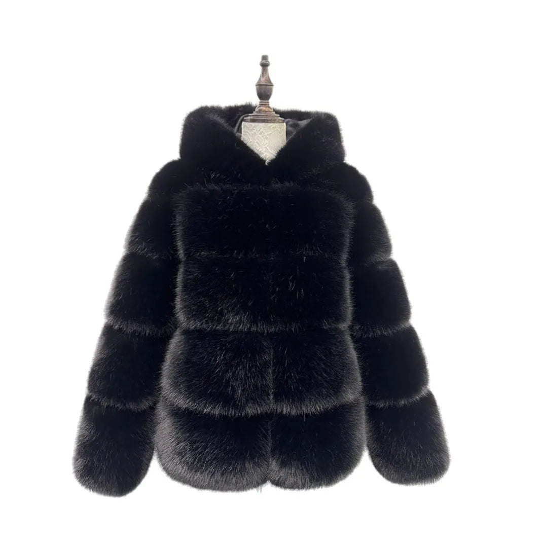 Luxury Women's Winter Faux Fur Coats Fluffy Hair Multicolor Thick Lady's Jacket Stylish Warm Artificial Fur Outwear