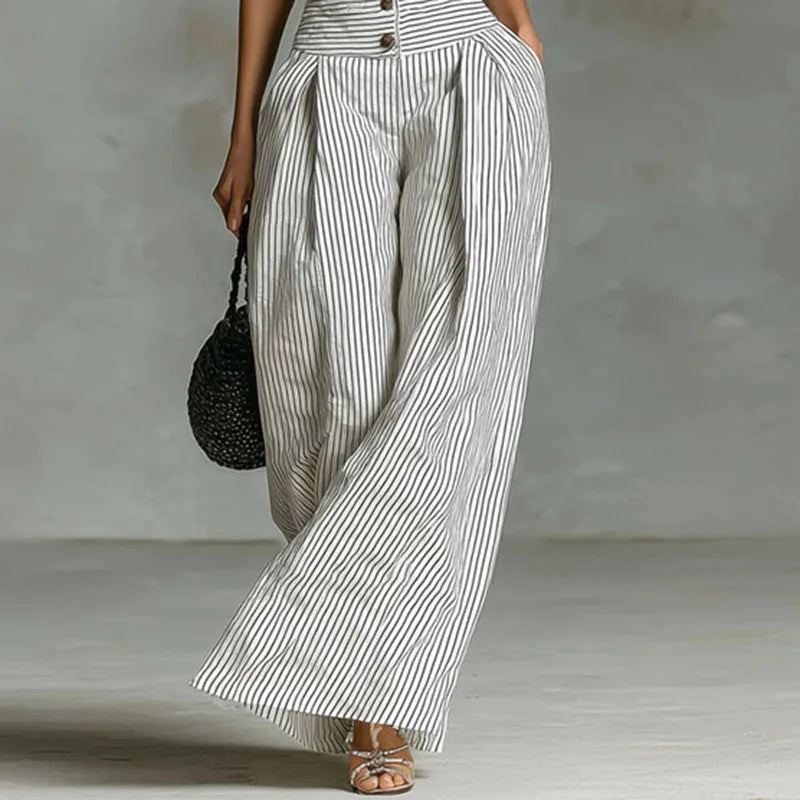 Woman's Summer Sleeveless Wide Leg Pants Jumpsuit Spring Plaid Print Loose Rompers Halter Hollow Boho Vacation Overalls