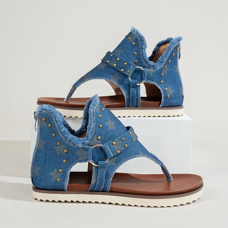 Women New Summer Denim Gladiator Sandals