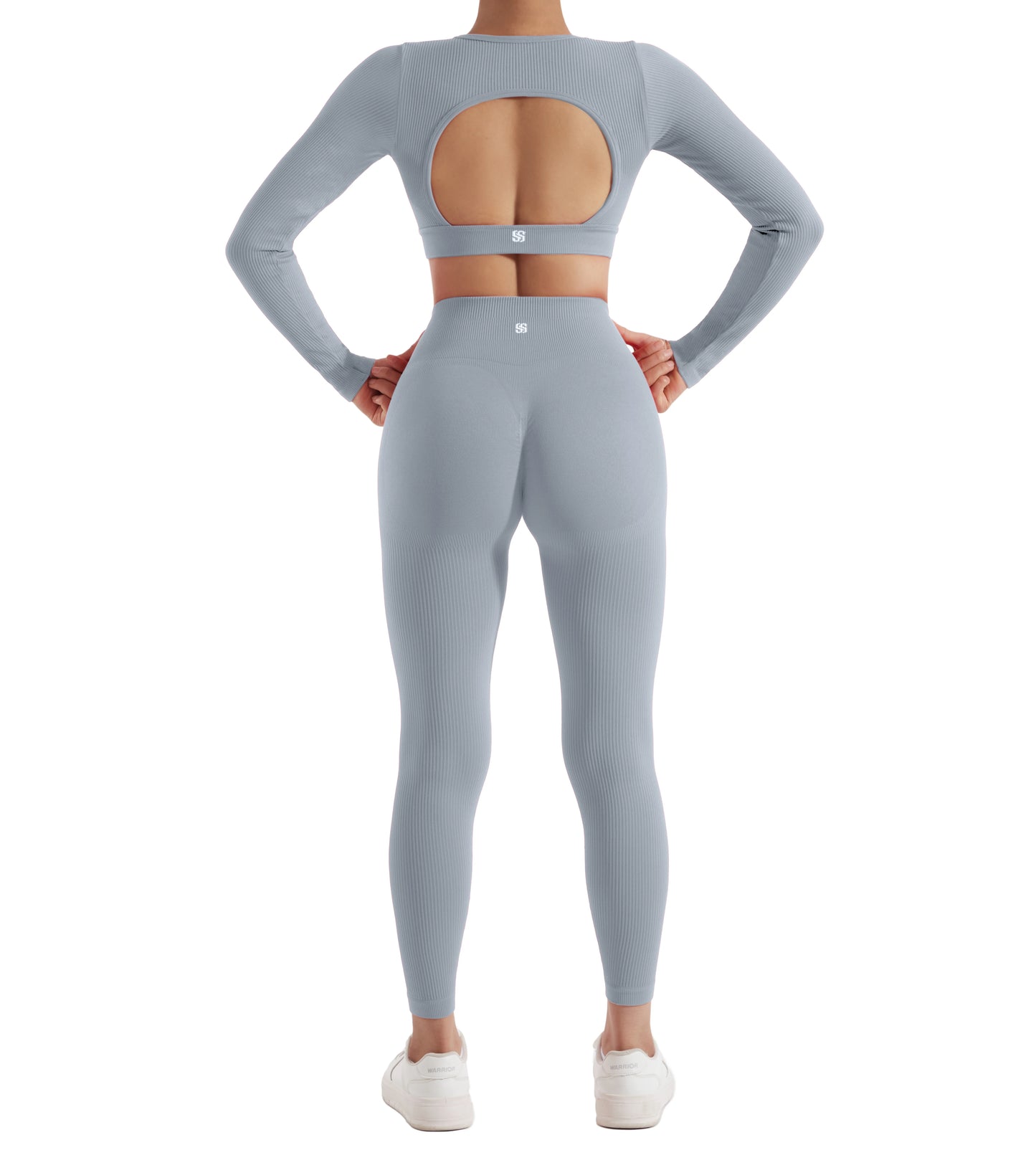 Women's 2PCS Yoga Suit Sports Set Quick-Drying Gym Set Tracksuit Running Workout Long Sleeve Sports Shirt Yoga Set Yoga Clothing