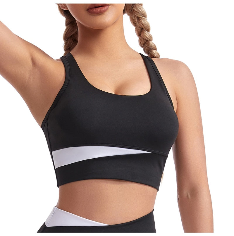 Women New Yoga Shockproof Sports Bra Without Steel Ring