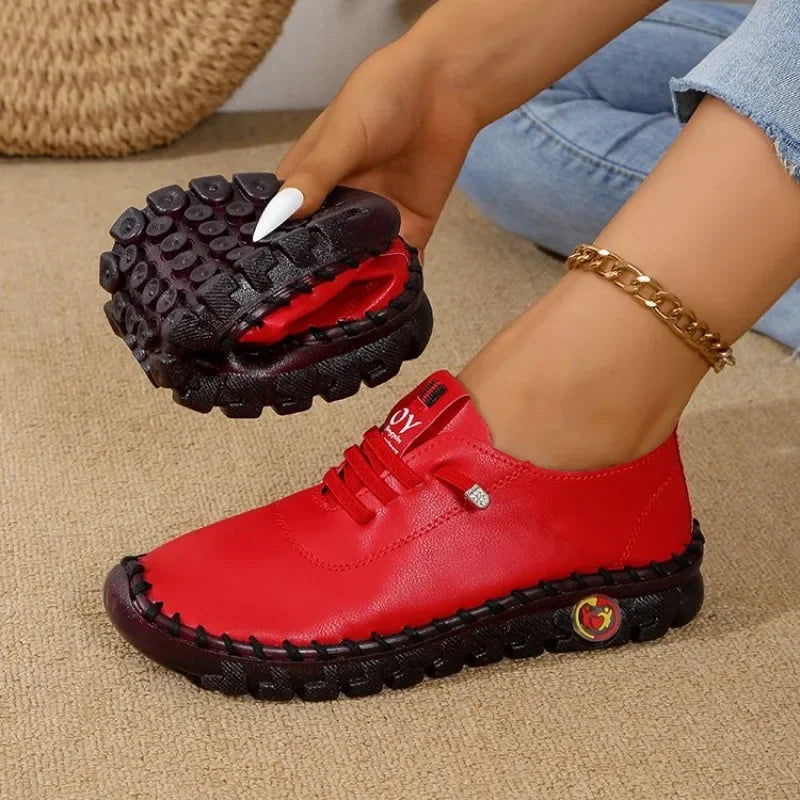 Women New Soft-soled Roman Sneakers Breathable Retro Stitching Muffin Bottom Plus Size Women Shoes