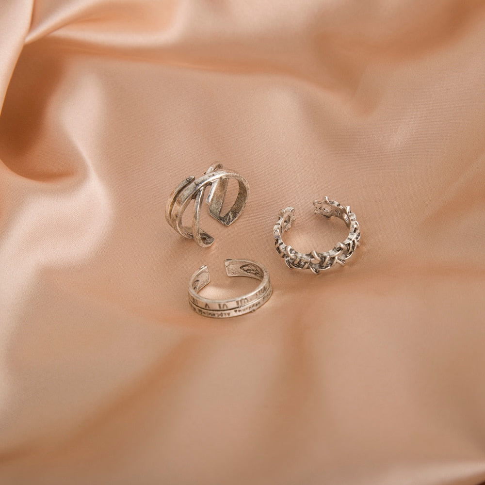 Woman Three Piece Opening Rings