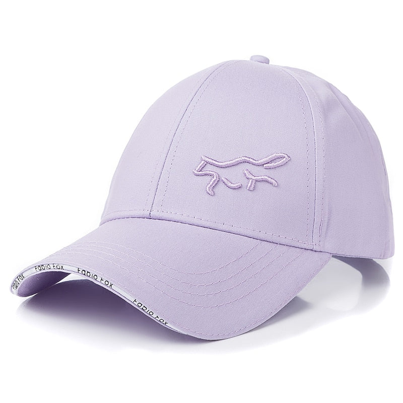 New Women Cotton Cap Fashion Fabio Fox Embroidered Baseball Cap