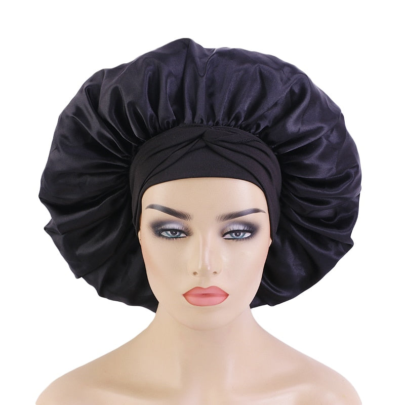 Women Night Sleep Satin Bonnet