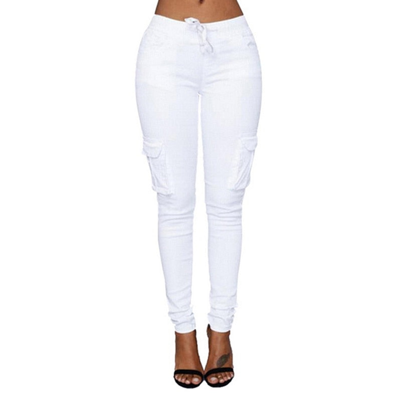 Women Lace Up Waist Casual Pants