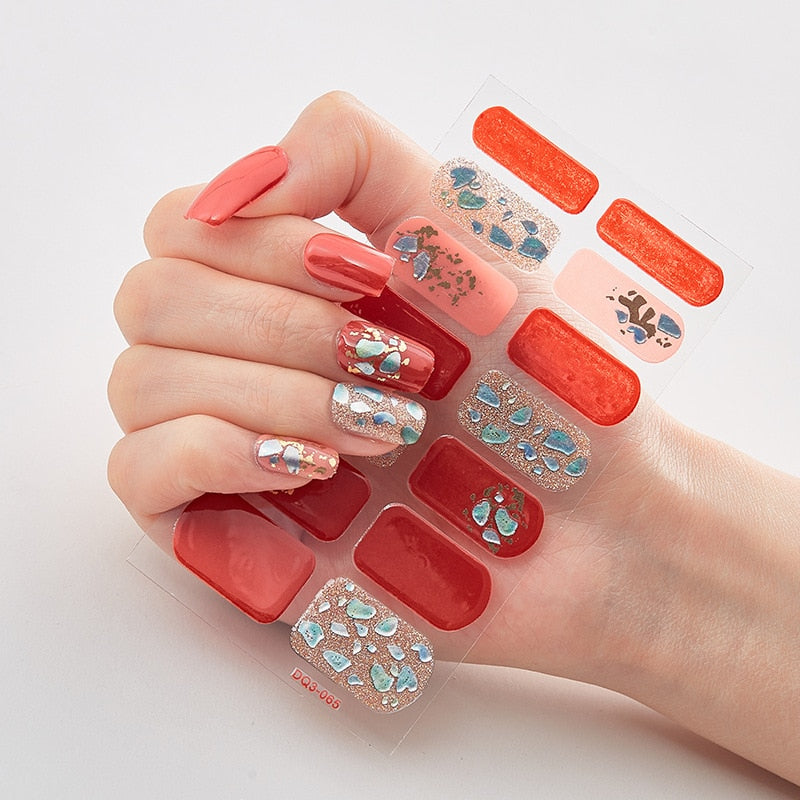 Women Three Sorts 0f Nail Stickers Self Adhesive Nail Sticker And Design