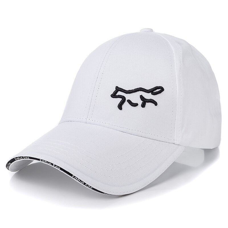 New Women Cotton Cap Fashion Fabio Fox Embroidered Baseball Cap