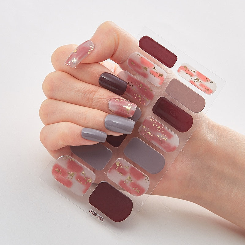 Women Three Sorts 0f Nail Stickers Self Adhesive Nail Sticker And Design