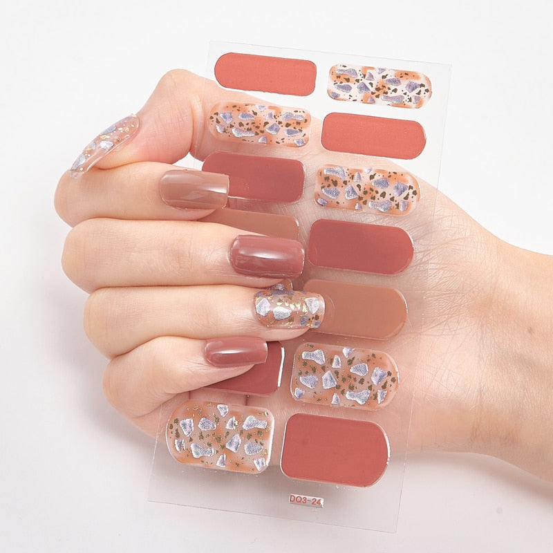 Women Three Sorts 0f Nail Stickers Self Adhesive Nail Sticker And Design