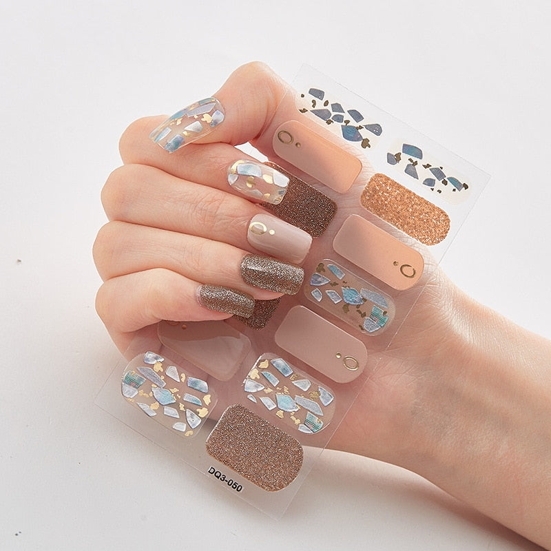 Women Three Sorts 0f Nail Stickers Self Adhesive Nail Sticker And Design