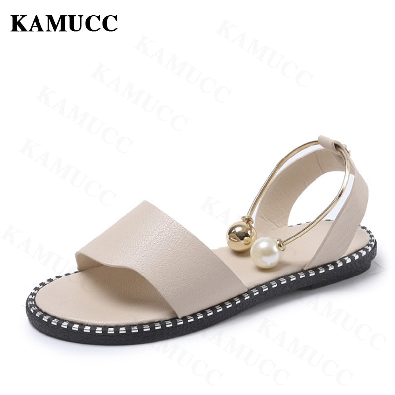 Women New Beaded Pearly Sandals