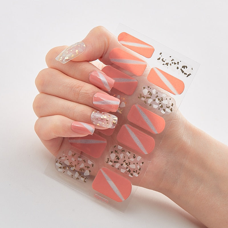 Women Three Sorts 0f Nail Stickers Self Adhesive Nail Sticker And Design