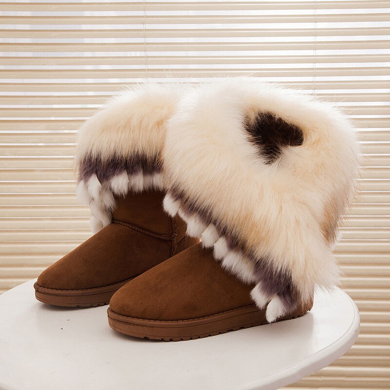 Women Winter Warm Ankle Fur Boots