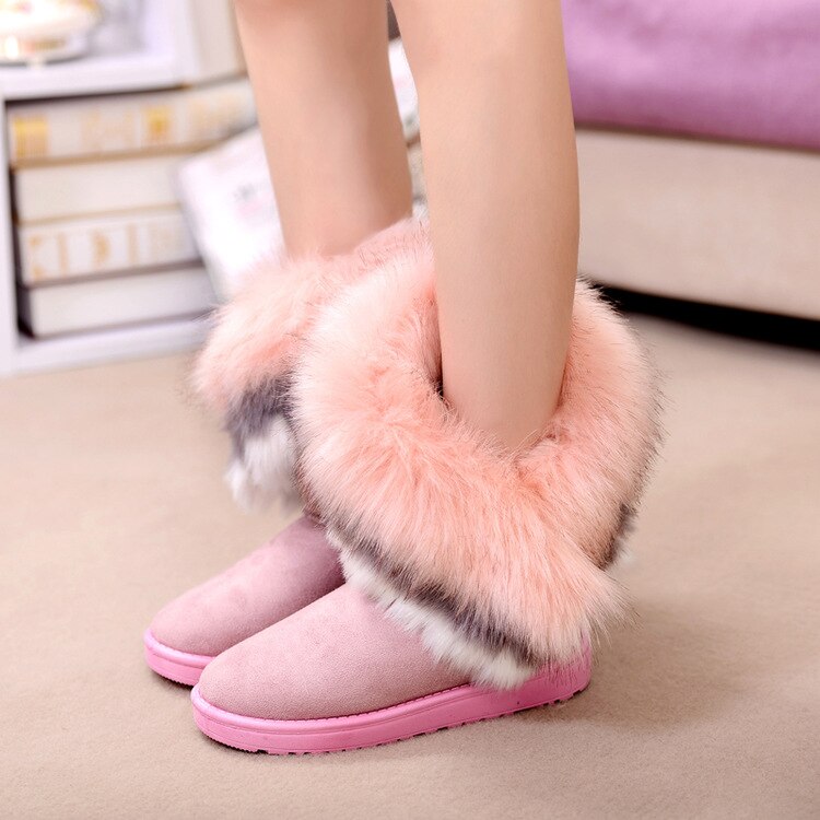 Women Winter Warm Ankle Fur Boots