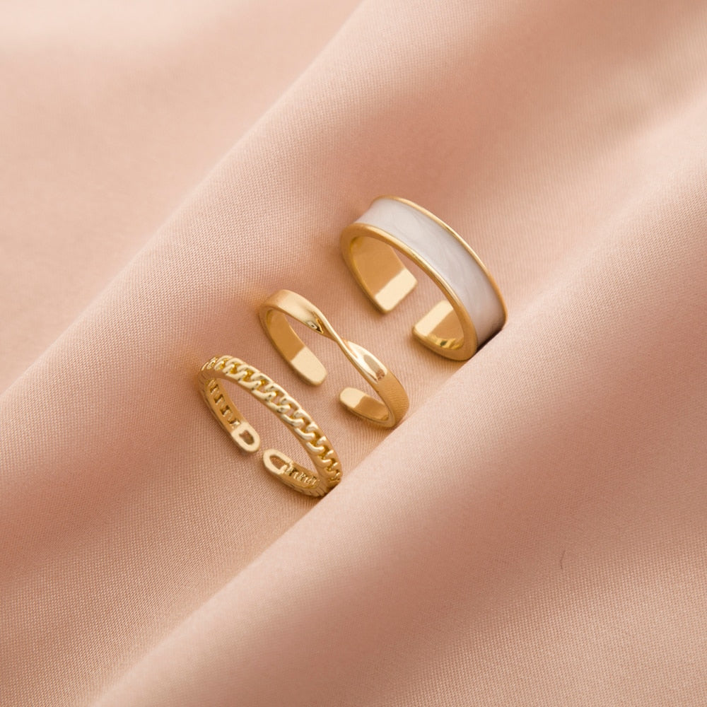 Woman Three Piece Opening Rings