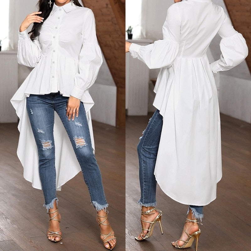 Women Elegant Fashion Ruffles Shirt