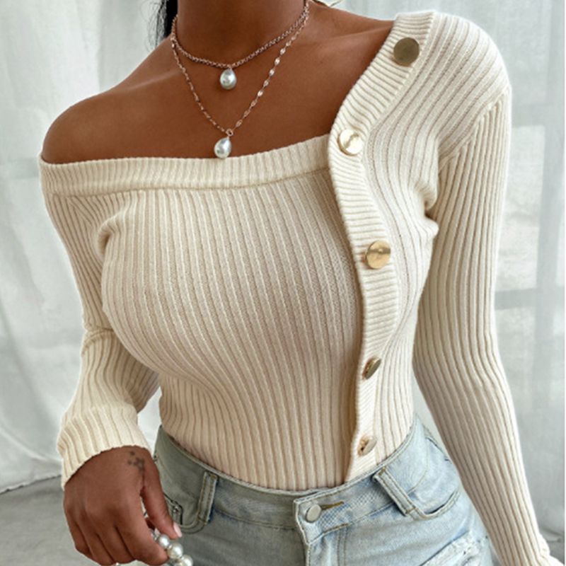 Women Long Sleeve Knitted Sweater