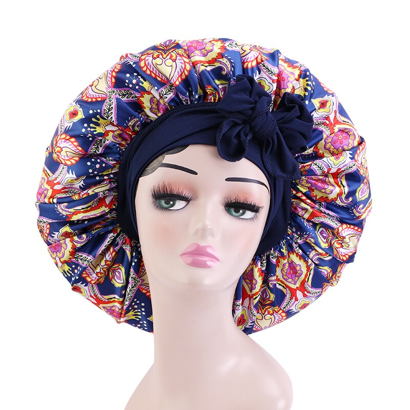 Women Night Sleep Satin Bonnet