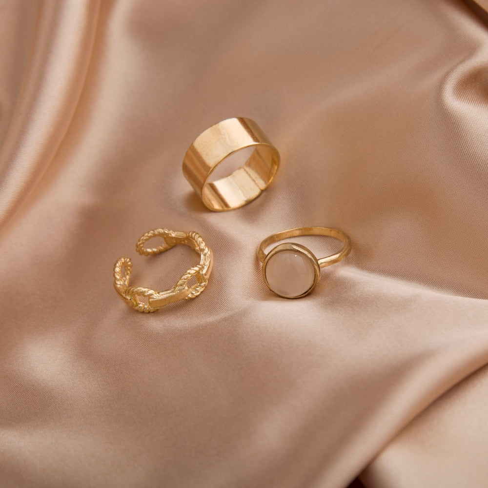 Woman Three Piece Opening Rings