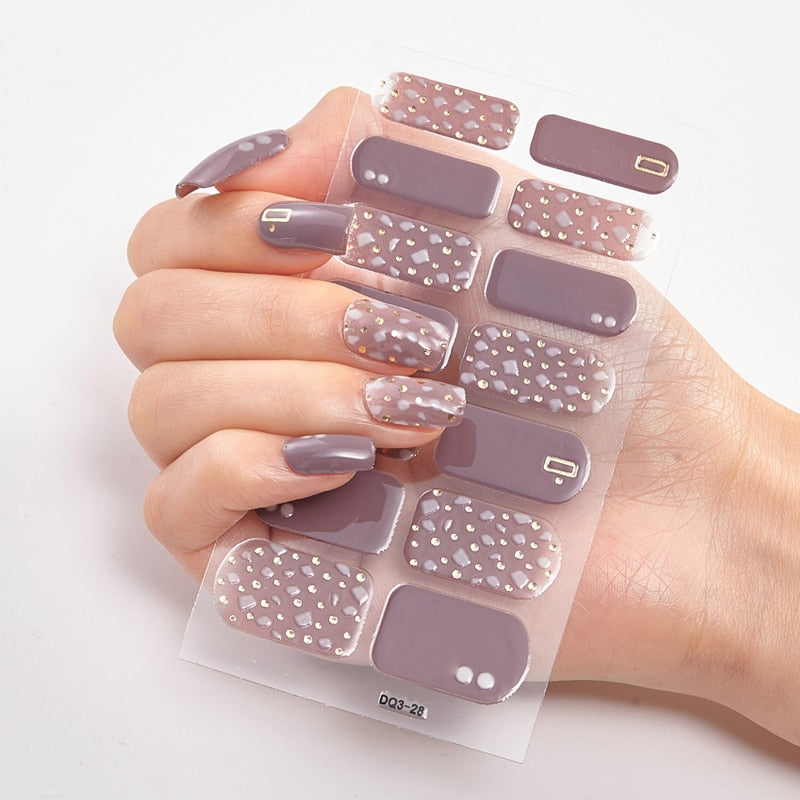 Women Three Sorts 0f Nail Stickers Self Adhesive Nail Sticker And Design