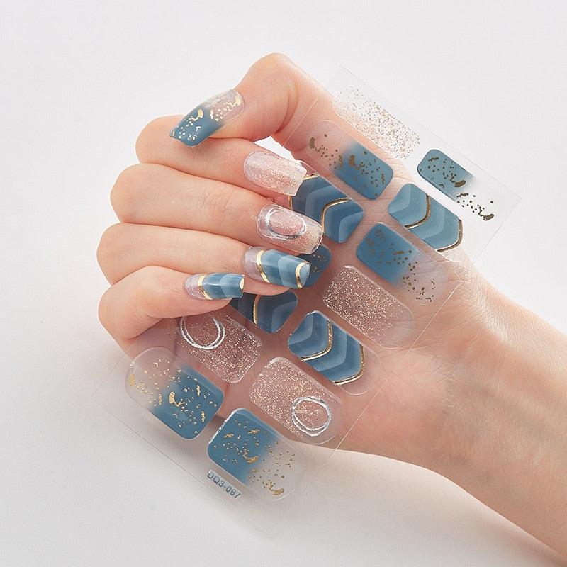 Women Three Sorts 0f Nail Stickers Self Adhesive Nail Sticker And Design