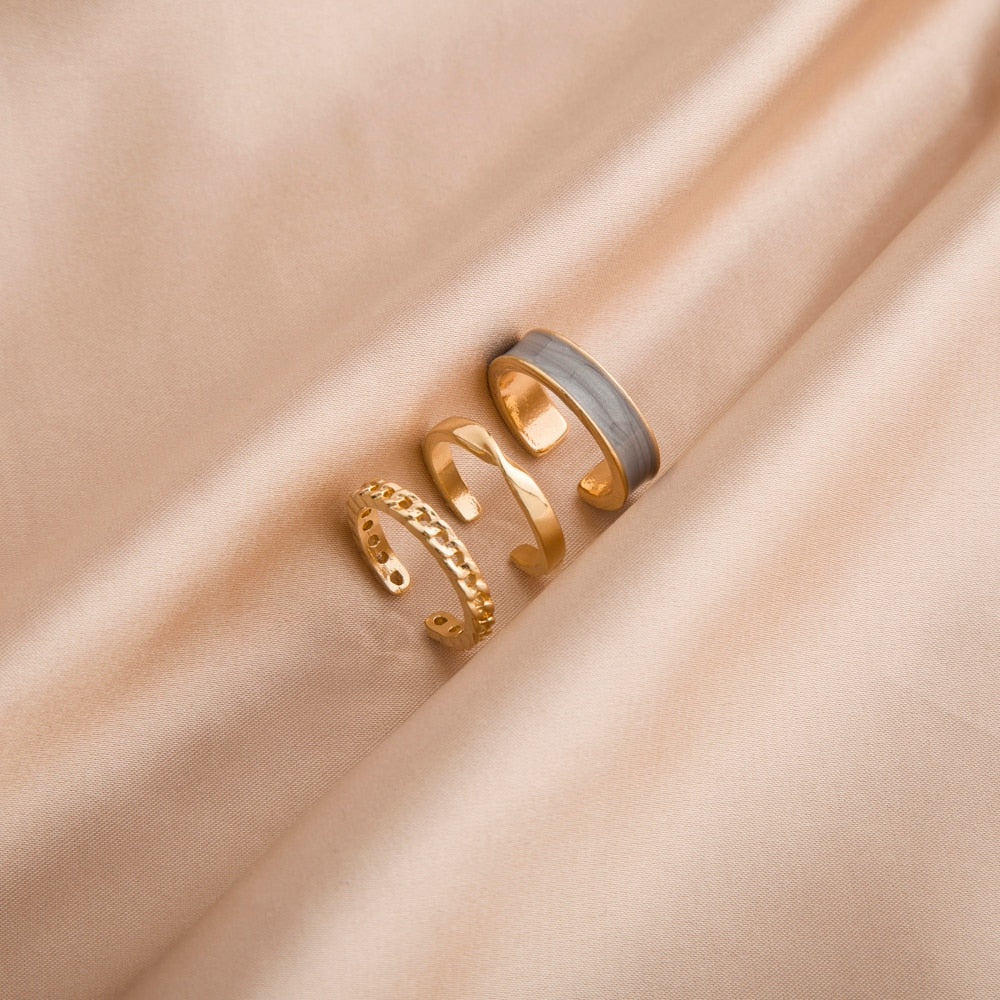 Woman Three Piece Opening Rings