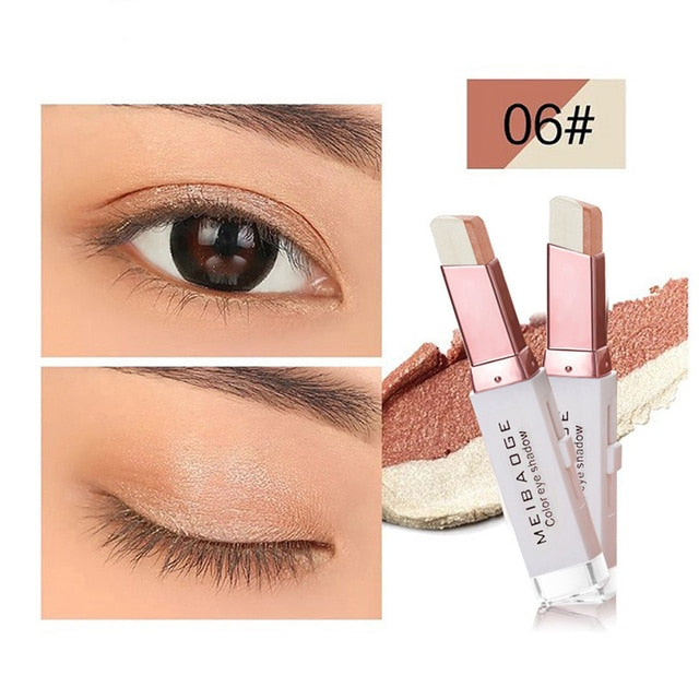 Double Color Glitter Eye Shadow Stick