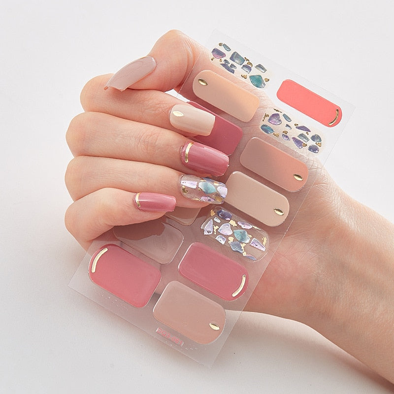 Women Three Sorts 0f Nail Stickers Self Adhesive Nail Sticker And Design