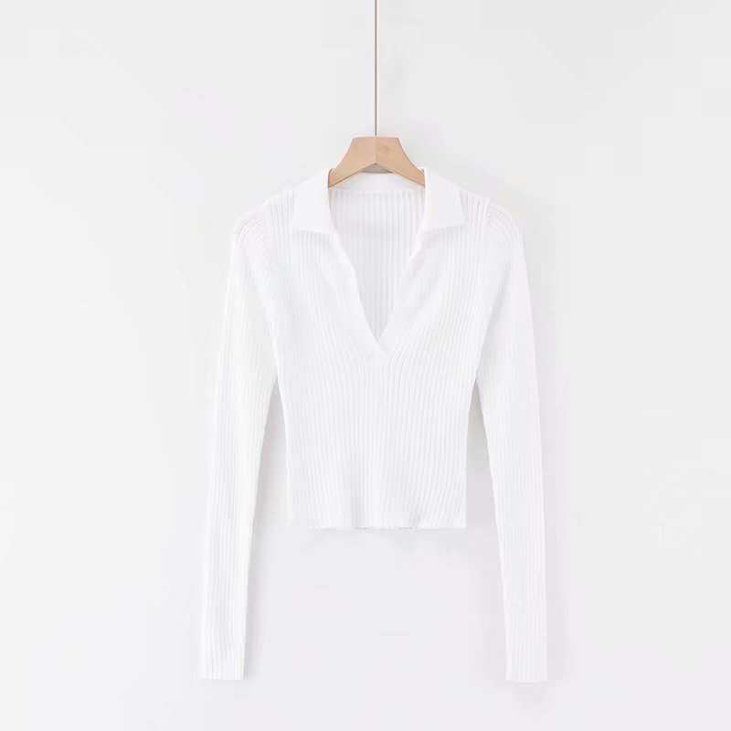 Women Long-Sleeve V-neck Sweaters