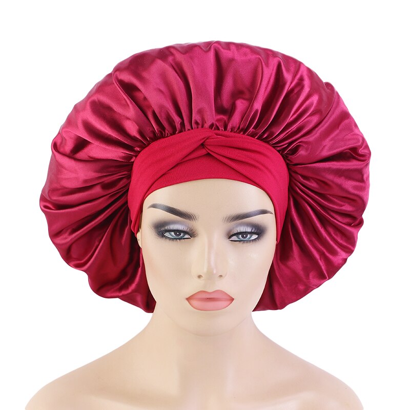 Women Night Sleep Satin Bonnet