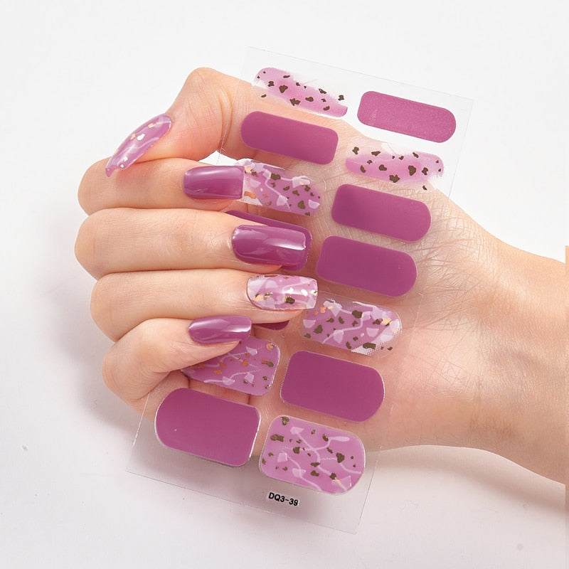 Women Three Sorts 0f Nail Stickers Self Adhesive Nail Sticker And Design