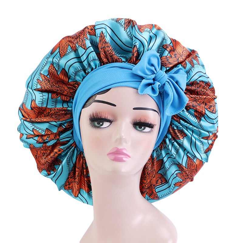 Women Night Sleep Satin Bonnet